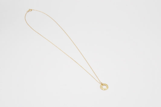 Kette CERCLE aus 14 Karat Goldfilled mit filigranem Kreis-Anhänger, handgefertigter Schmuck von Femelle Anouk